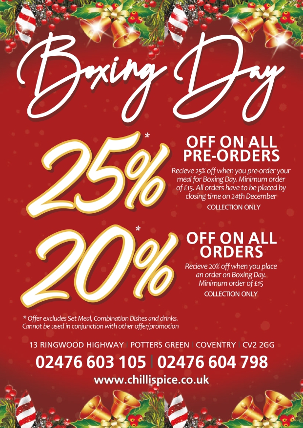 Boxing Day Offer Flyer